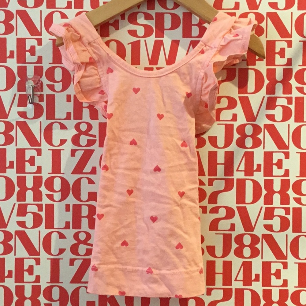 Joah Love Lyric Heart Print Ruffled Tank, BRAND NEW FROM BOUTIQUE!